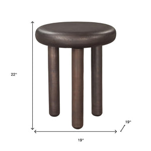 HomeRoots 22" Bronze Aluminum Pedestal End Table - Stylish, Lightweight Accent Piece for Modern Interiors 622660