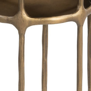 HomeRoots 22" White Iron Pedestal End Table - Modern, Versatile Accent for Small Spaces, Living Rooms & More! 622661