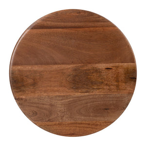 HomeRoots 22" Rustic Brown Wood Pedestal End Table - Versatile Nightstand & Snack Table, Fully Assembled! 622663