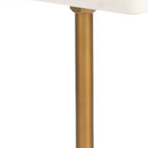 HomeRoots 22" Elegant White Marble Pedestal End Table - Sculptural Accent for Modern Living Spaces & Decor 622665