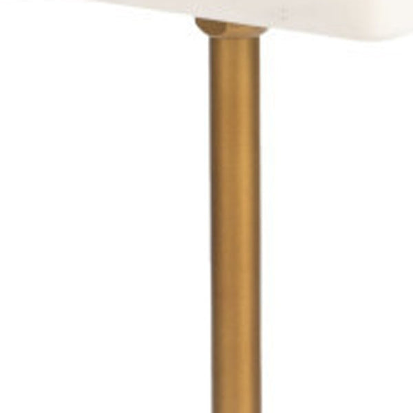HomeRoots 22" Elegant White Marble Pedestal End Table - Sculptural Accent for Modern Living Spaces & Decor 622665