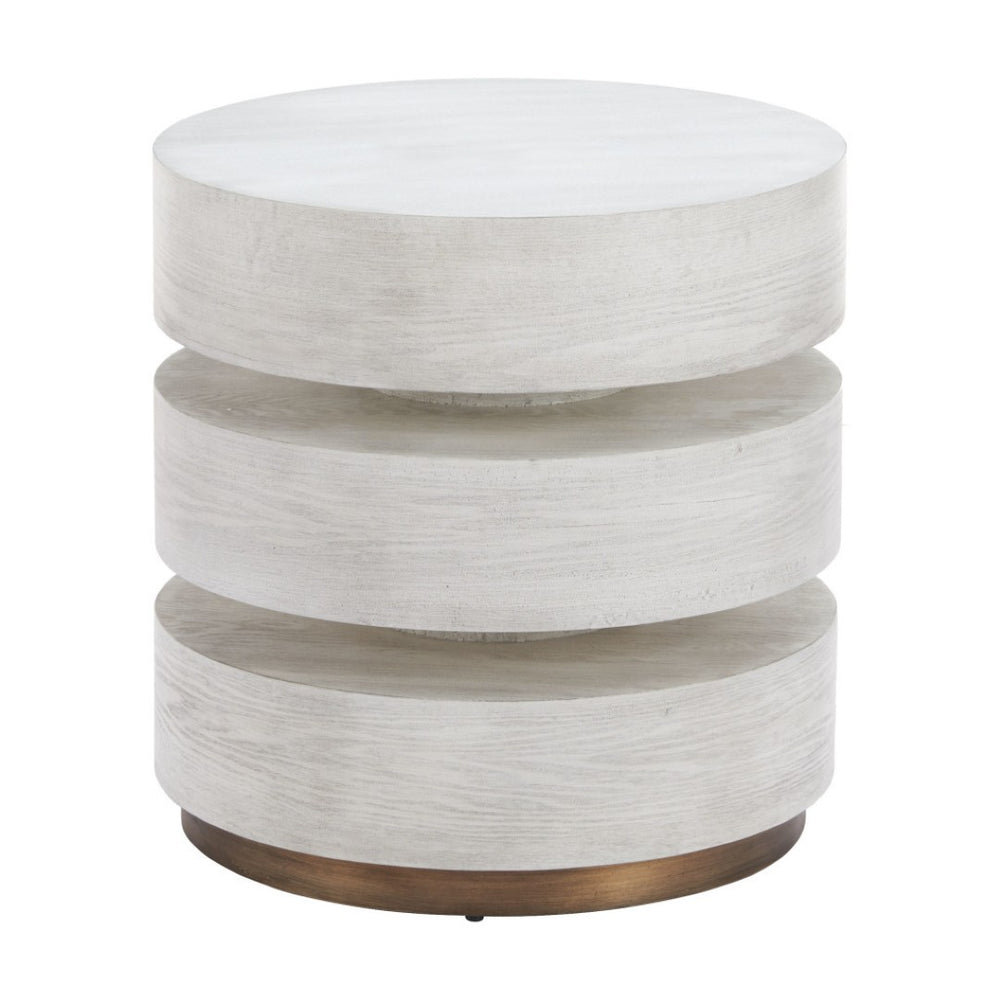 HomeRoots 22" Elegant White Wood Pedestal End Table - Versatile Accent for Modern Living Spaces & Small Areas 622669