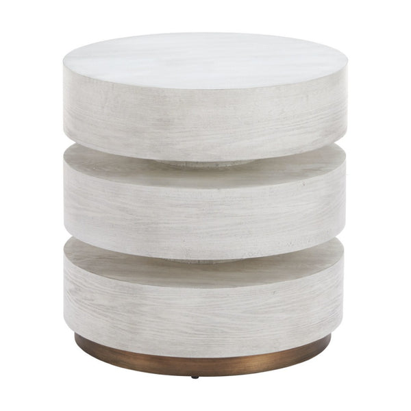 HomeRoots 22" Elegant White Wood Pedestal End Table - Versatile Accent for Modern Living Spaces & Small Areas 622669