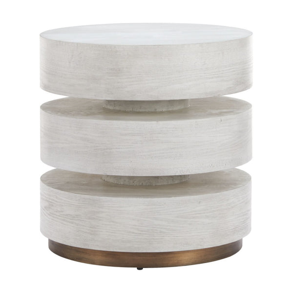 HomeRoots 22" Elegant White Wood Pedestal End Table - Versatile Accent for Modern Living Spaces & Small Areas 622669
