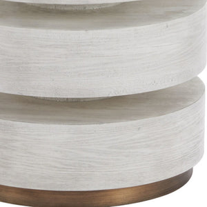 HomeRoots 22" Elegant White Wood Pedestal End Table - Versatile Accent for Modern Living Spaces & Small Areas 622669