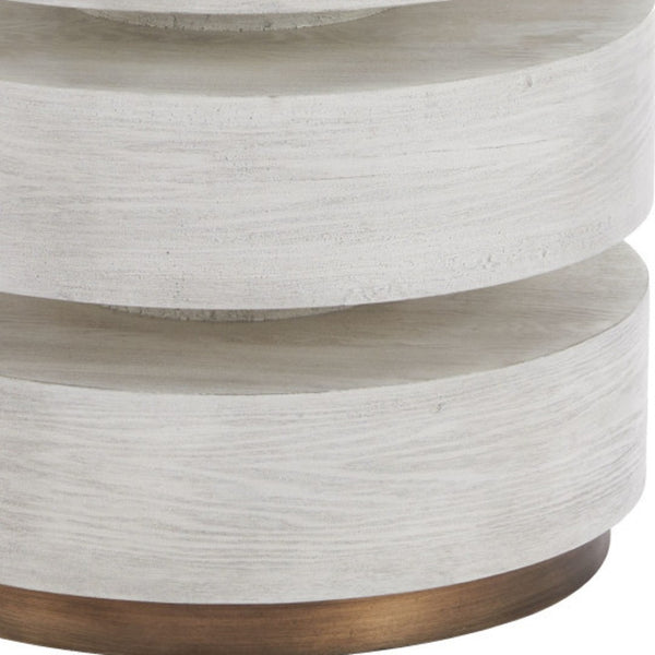 HomeRoots 22" Elegant White Wood Pedestal End Table - Versatile Accent for Modern Living Spaces & Small Areas 622669