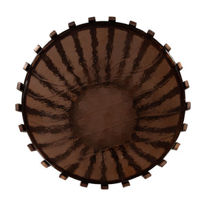 HomeRoots 22" Bronze Iron Pedestal End Table - Stylish Modern Accent for Living Rooms, Bedrooms & Entryways 622674