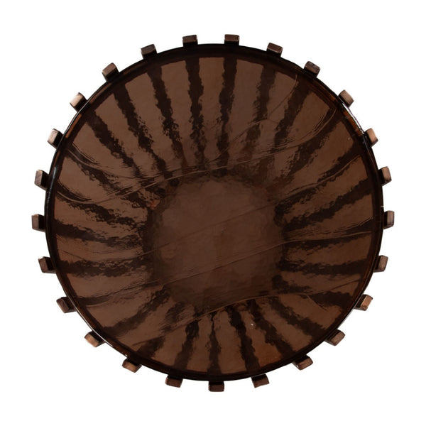HomeRoots 22" Bronze Iron Pedestal End Table - Stylish Modern Accent for Living Rooms, Bedrooms & Entryways 622674