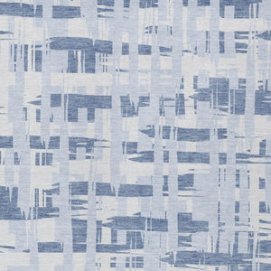 HomeRoots 5' Blue and Ivory Striped Indoor-Outdoor Area Rug - Stain-Resistant, Easy-Care Coastal Charm 9' X 12' 622687