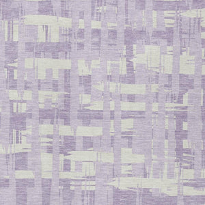 HomeRoots 5' Stylish Lavender Lilac and Ivory Striped Area Rug for Indoor and Outdoor Spaces, Easy Care 5' X 8' 622708