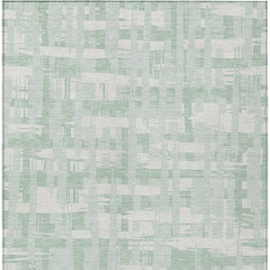 HomeRoots 5' Coastal Striped Area Rug - Mint Green, Ivory & Pale Aqua for Indoor/Outdoor Use, Washable & Durable 5' X 8' 622714