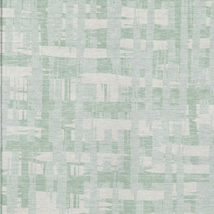 HomeRoots 5' Coastal Striped Area Rug - Mint Green, Ivory & Pale Aqua for Indoor/Outdoor Use, Washable & Durable 9' X 12' 622717