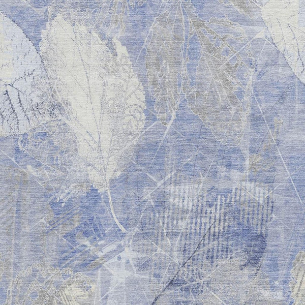 HomeRoots 5' Denim Blue and Ivory Floral Area Rug - Coastal Charm for Indoor and Outdoor Spaces, Easy Care! 5' X 8' 622756