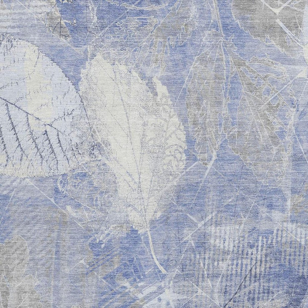 HomeRoots 5' Denim Blue and Ivory Floral Area Rug - Coastal Charm for Indoor and Outdoor Spaces, Easy Care! 8' X 10' 622758
