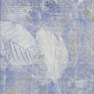 HomeRoots 5' Denim Blue and Ivory Floral Area Rug - Coastal Charm for Indoor and Outdoor Spaces, Easy Care! 10' X 14' 622760