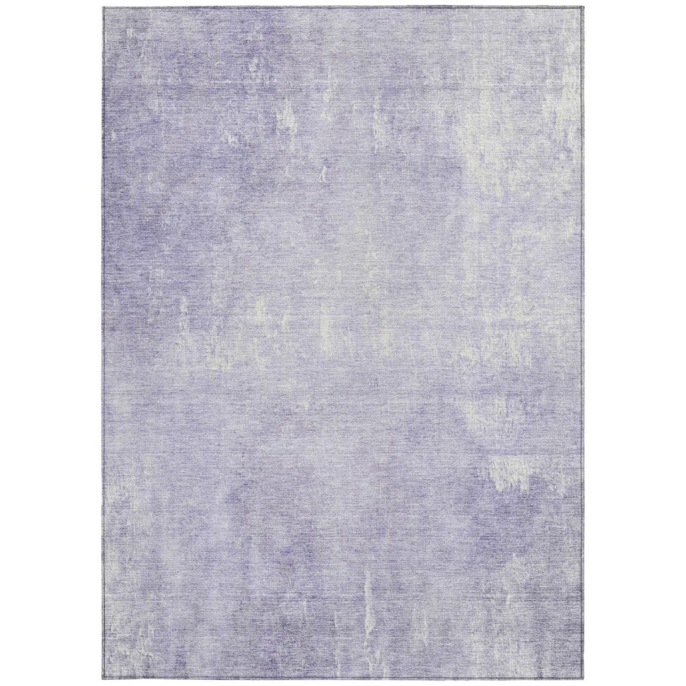 HomeRoots 5' Stylish Lavender and Ivory Abstract Washable Indoor Outdoor Area Rug for Versatile Spaces 5' X 8' 622816