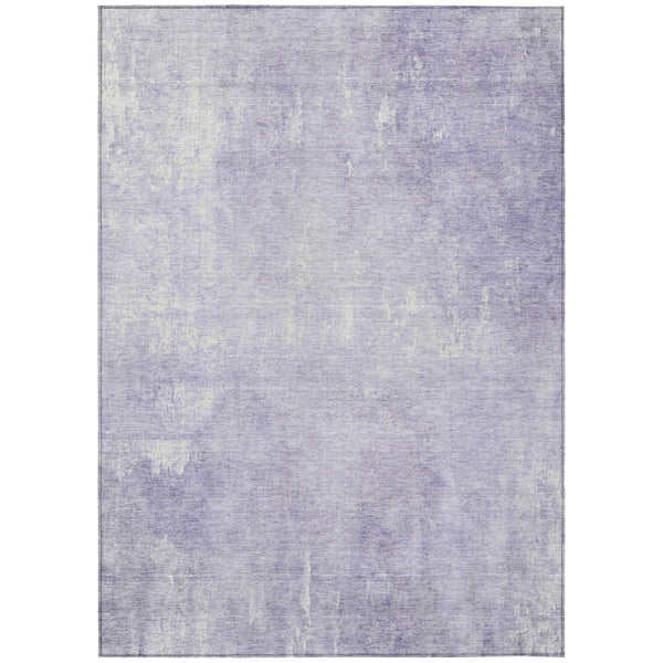 HomeRoots 5' Stylish Lavender and Ivory Abstract Washable Indoor Outdoor Area Rug for Versatile Spaces 5' X 8' 622816