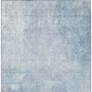 HomeRoots 5' Stylish Sky Blue and Ivory Abstract Washable Area Rug for Indoor & Outdoor High-Traffic Spaces 5' X 8' 622828