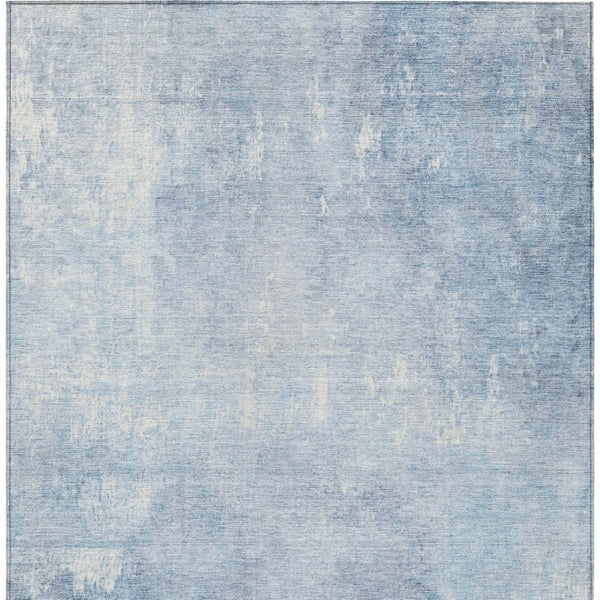 HomeRoots 5' Stylish Sky Blue and Ivory Abstract Washable Area Rug for Indoor & Outdoor High-Traffic Spaces 5' X 8' 622828