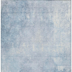 HomeRoots 5' Stylish Sky Blue and Ivory Abstract Washable Area Rug for Indoor & Outdoor High-Traffic Spaces 8' X 10' 622830