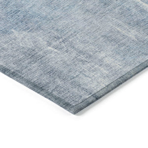HomeRoots 5' Stylish Sky Blue and Ivory Abstract Washable Area Rug for Indoor & Outdoor High-Traffic Spaces 9' X 12' 622831