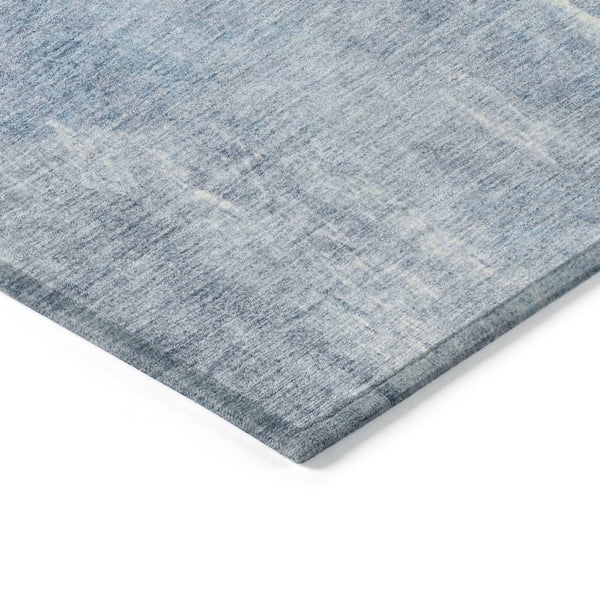 HomeRoots 5' Stylish Sky Blue and Ivory Abstract Washable Area Rug for Indoor & Outdoor High-Traffic Spaces 9' X 12' 622831