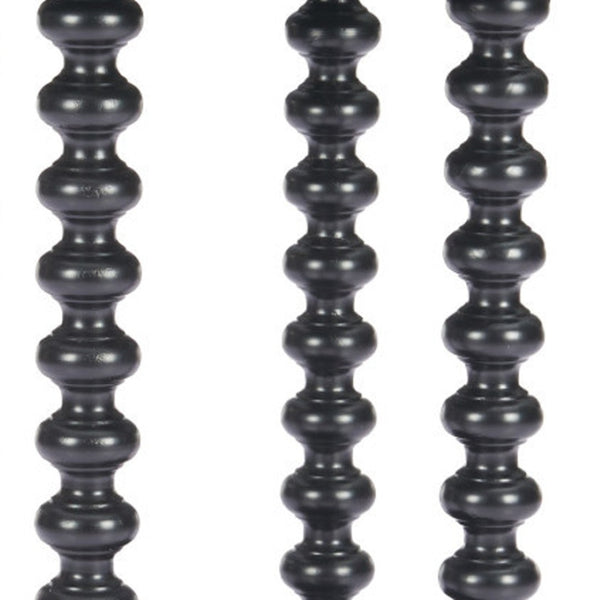 HomeRoots 24" Elegant Black Solid Wood Pedestal End Table - Timeless Design for Modern Living Spaces & Versatility 622880