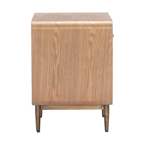 HomeRoots 20" Brown Wood Pedestal End Table with Drawer - Versatile Storage Solution for Any Room Decor 622882