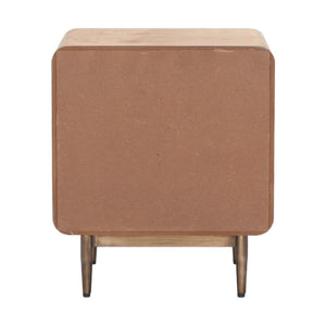 HomeRoots 20" Brown Wood Pedestal End Table with Drawer - Versatile Storage Solution for Any Room Decor 622882
