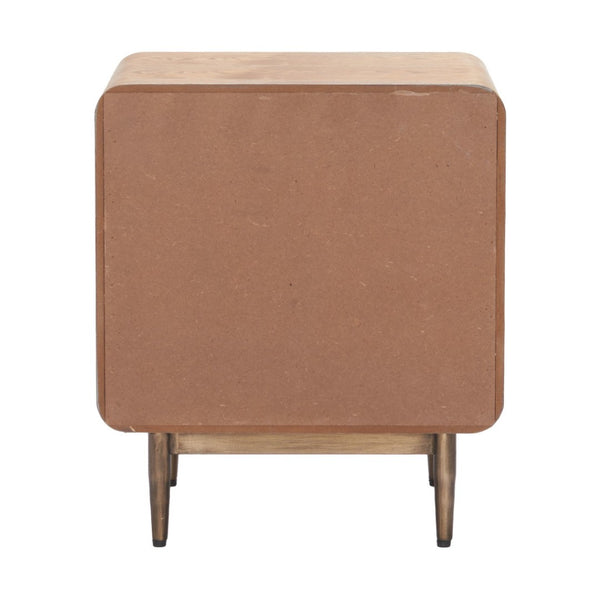 HomeRoots 20" Brown Wood Pedestal End Table with Drawer - Versatile Storage Solution for Any Room Decor 622882