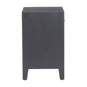 HomeRoots 22" Black Solid Wood Pedestal End Table - Stylish Storage Solution for Modern Living Spaces 622884