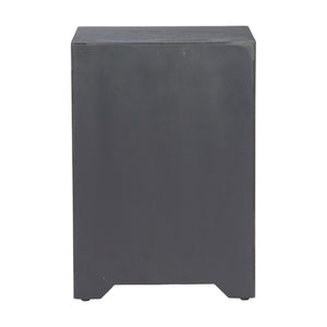 HomeRoots 22" Black Solid Wood Pedestal End Table - Stylish Storage Solution for Modern Living Spaces 622884