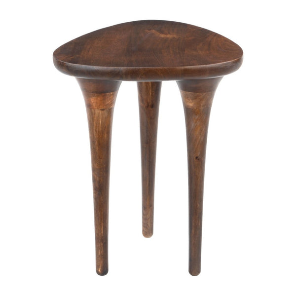 HomeRoots 22" Brown Wood Pedestal End Table - Elegant Accent Piece for Modern Spaces, Versatile & Stylish 622886