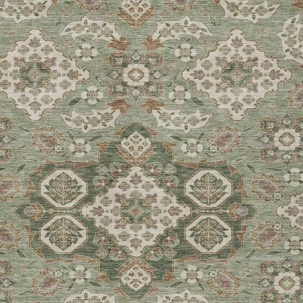 HomeRoots 5' Sage Copper and Ivory Medallion Area Rug - Durable, Washable Indoor/Outdoor Essential for Any Space 10' X 14' 622890
