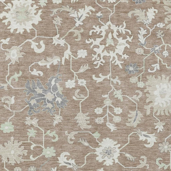 HomeRoots 5' Elegant Floral Washable Area Rug for Indoor & Outdoor Use - Durable, Stylish, and Versatile Design 5' X 8' 622953