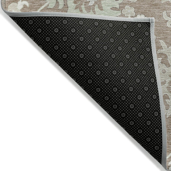 HomeRoots 5' Elegant Floral Washable Area Rug for Indoor & Outdoor Use - Durable, Stylish, and Versatile Design 8' Round 622954