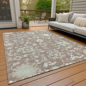 HomeRoots 5' Elegant Floral Washable Area Rug for Indoor & Outdoor Use - Durable, Stylish, and Versatile Design 8' X 10' 622955