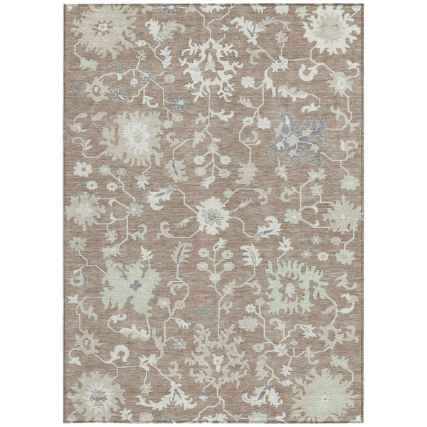 HomeRoots 5' Elegant Floral Washable Area Rug for Indoor & Outdoor Use - Durable, Stylish, and Versatile Design 9' X 12' 622956