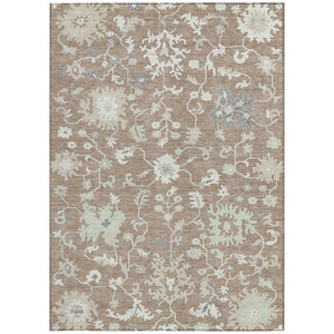 HomeRoots 5' Elegant Floral Washable Area Rug for Indoor & Outdoor Use - Durable, Stylish, and Versatile Design 10' X 14' 622957