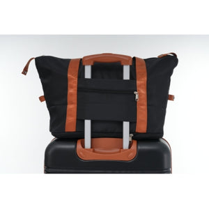 English Elm Hardshell Abs Spinner Luggage Set with Tsa Lock Expandable Travel Carry on Suitcase Black+Brown PP309434AAP