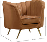 Margo Saddle Velvet Chair 622Saddle-C Meridian Furniture