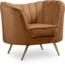 Margo Saddle Velvet Chair 622Saddle-C Meridian Furniture