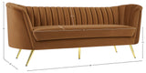 Margo Saddle Velvet Sofa 622Saddle-S Meridian Furniture