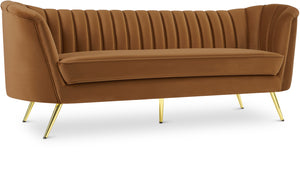 Margo Saddle Velvet Sofa 622Saddle-S Meridian Furniture