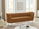 Margo Saddle Velvet Sofa 622Saddle-S Meridian Furniture