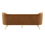 Margo Saddle Velvet Sofa 622Saddle-S Meridian Furniture