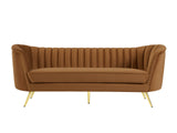 Margo Saddle Velvet Sofa 622Saddle-S Meridian Furniture