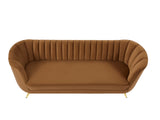 Margo Saddle Velvet Sofa 622Saddle-S Meridian Furniture