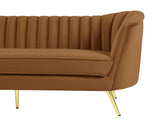 Margo Saddle Velvet Sofa 622Saddle-S Meridian Furniture