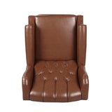 Christopher Knight Home® - Noble House - Walter Contemporary Tufted Recliner, Cognac Brown and Dark Brown